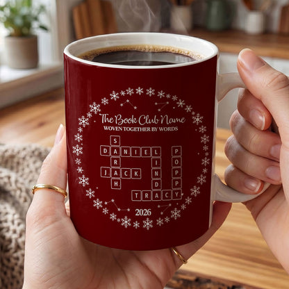 Custom Crossword Scrambles Gifts For Book Club Members - Personalized Mug - Personalized Ceramic Coffee Mug