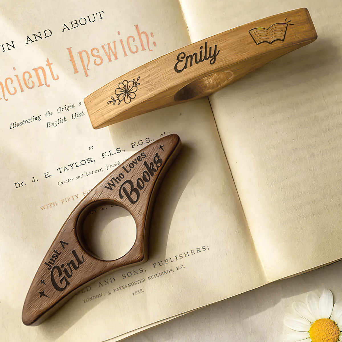 Just A Girl Who Loves Books - Personalized Book Page Holder