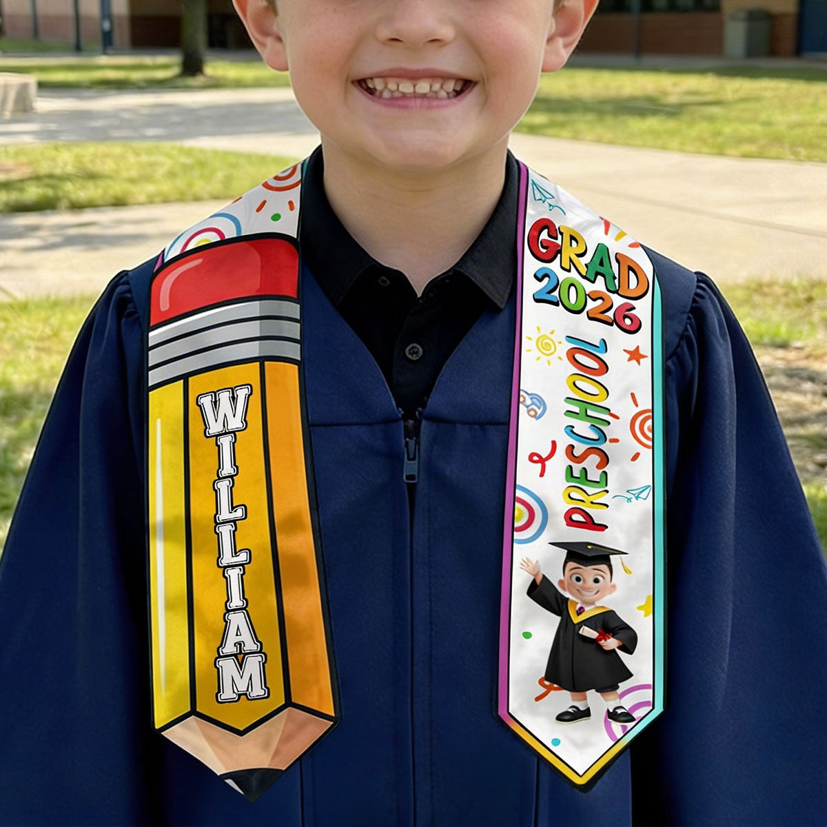 Preschool Kindergarten Graduation - Personalized Kid Graduation Stole