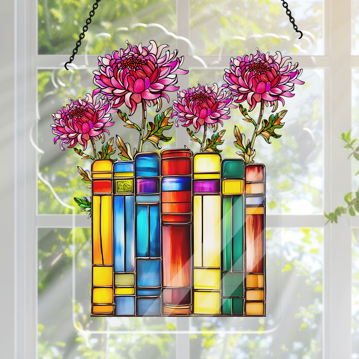 Custom Bookish Garden - Personalized Acrylic Suncatcher