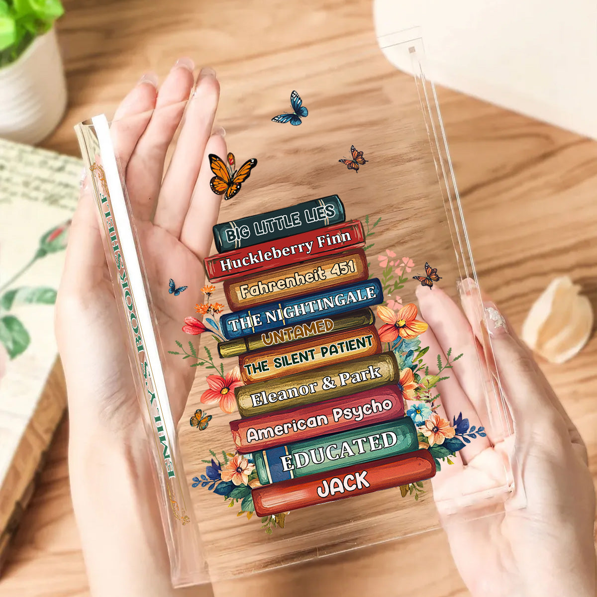 My Flower Bookshelf - Personalized Acrylic Book Vase