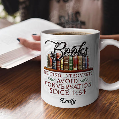 Helping Introverts Avoid Conversation - Personalized Ceramic Coffee Mug