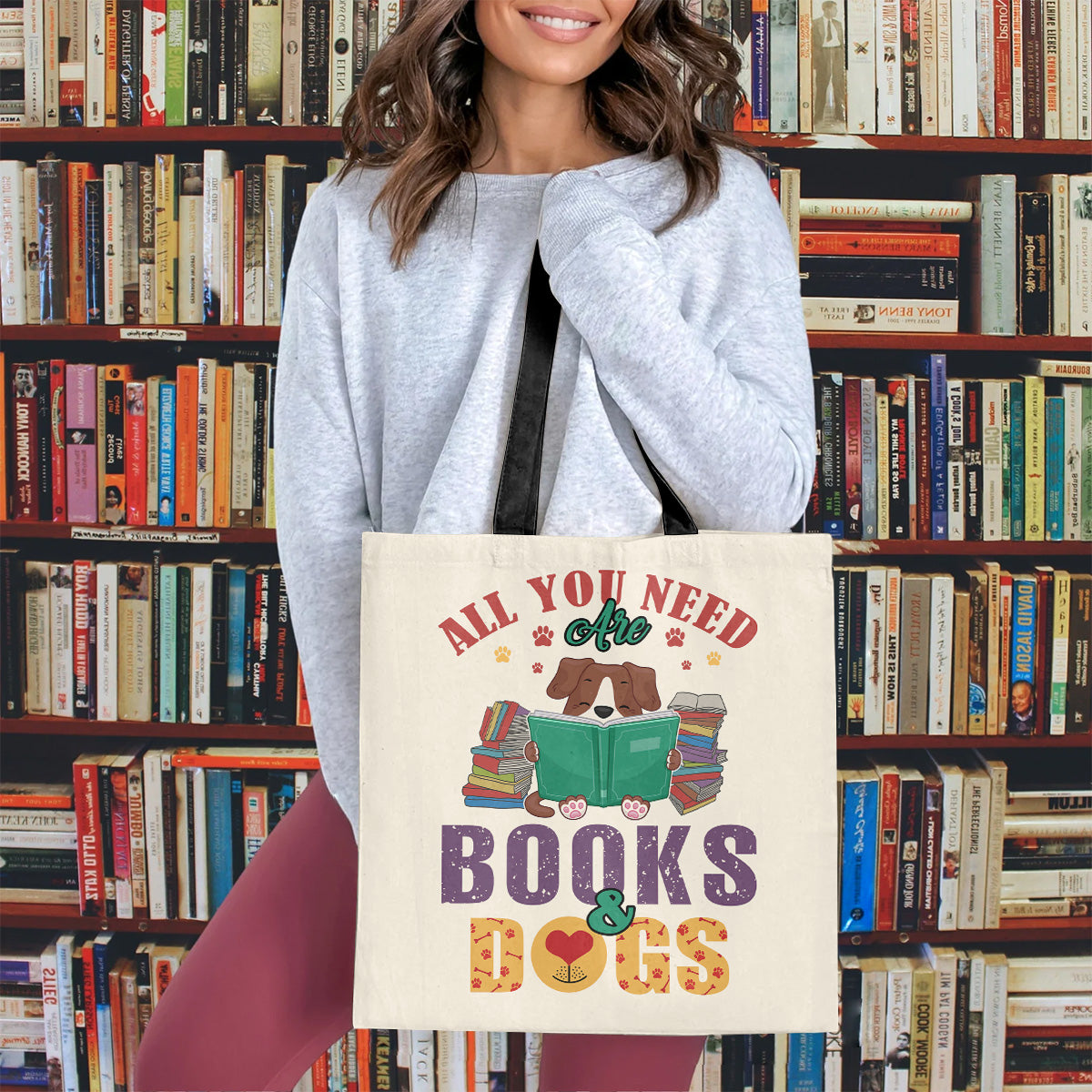 All You Need Are Books And Dogs Book Lovers Gift TBW45