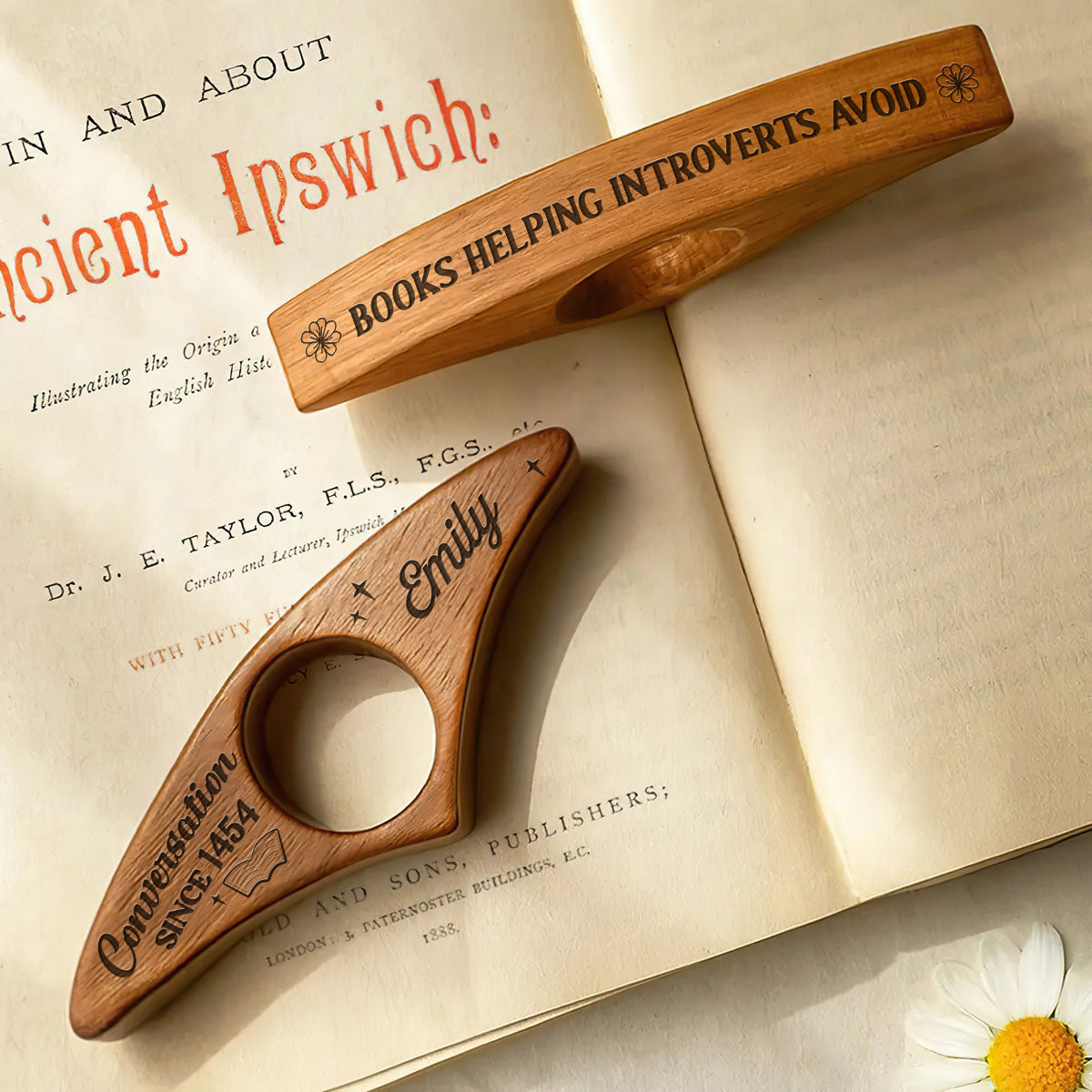 Books Helping Introverts Avoid Conversation Since 1454 - Personalized Book Page Holder