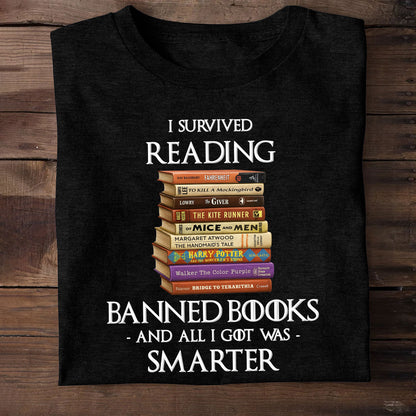 I Survived Reading Banned Books - Personalized 2D Unisex T-shirt