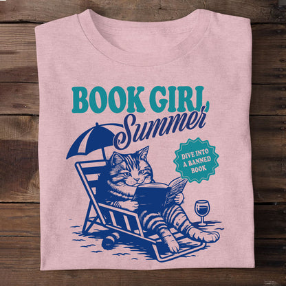 Book Girl Summer -  2D Unisex T-shirt