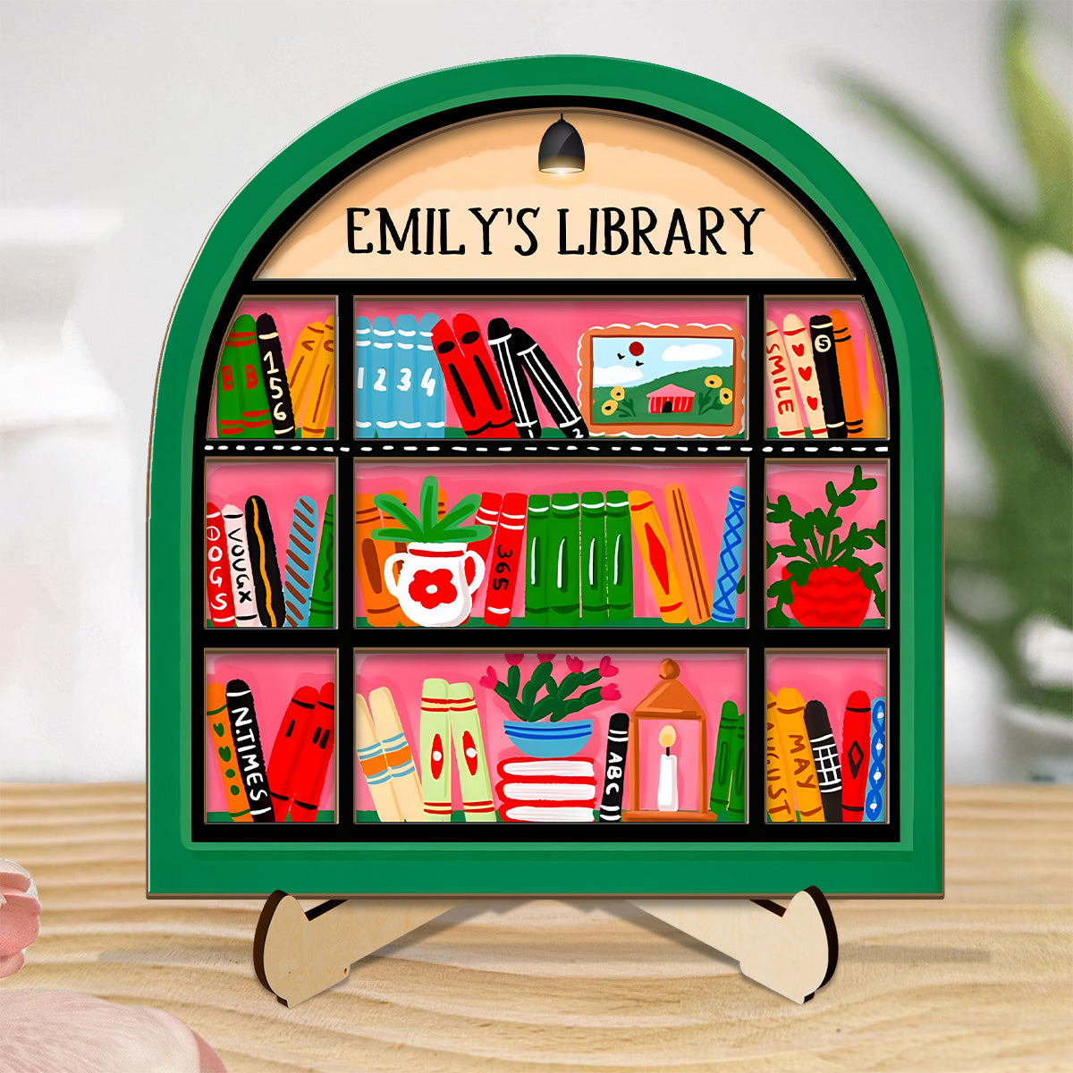 My Library - Personalized 2-Layered Wooden Plaque