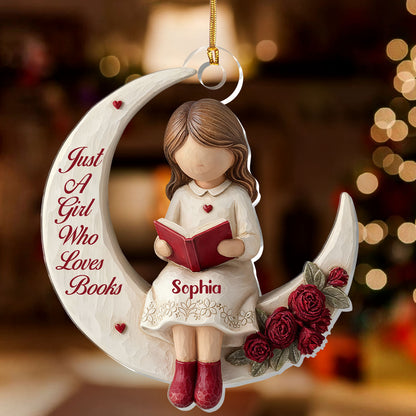 Just A Girl Who Loves Books - Personalized 1-Layer Acrylic Ornament