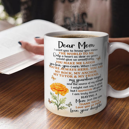 Dear Mom - Personalized Ceramic Coffee Mug