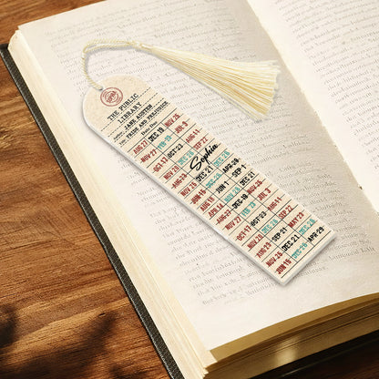Retro Library Card - Personalized Acrylic Bookmark
