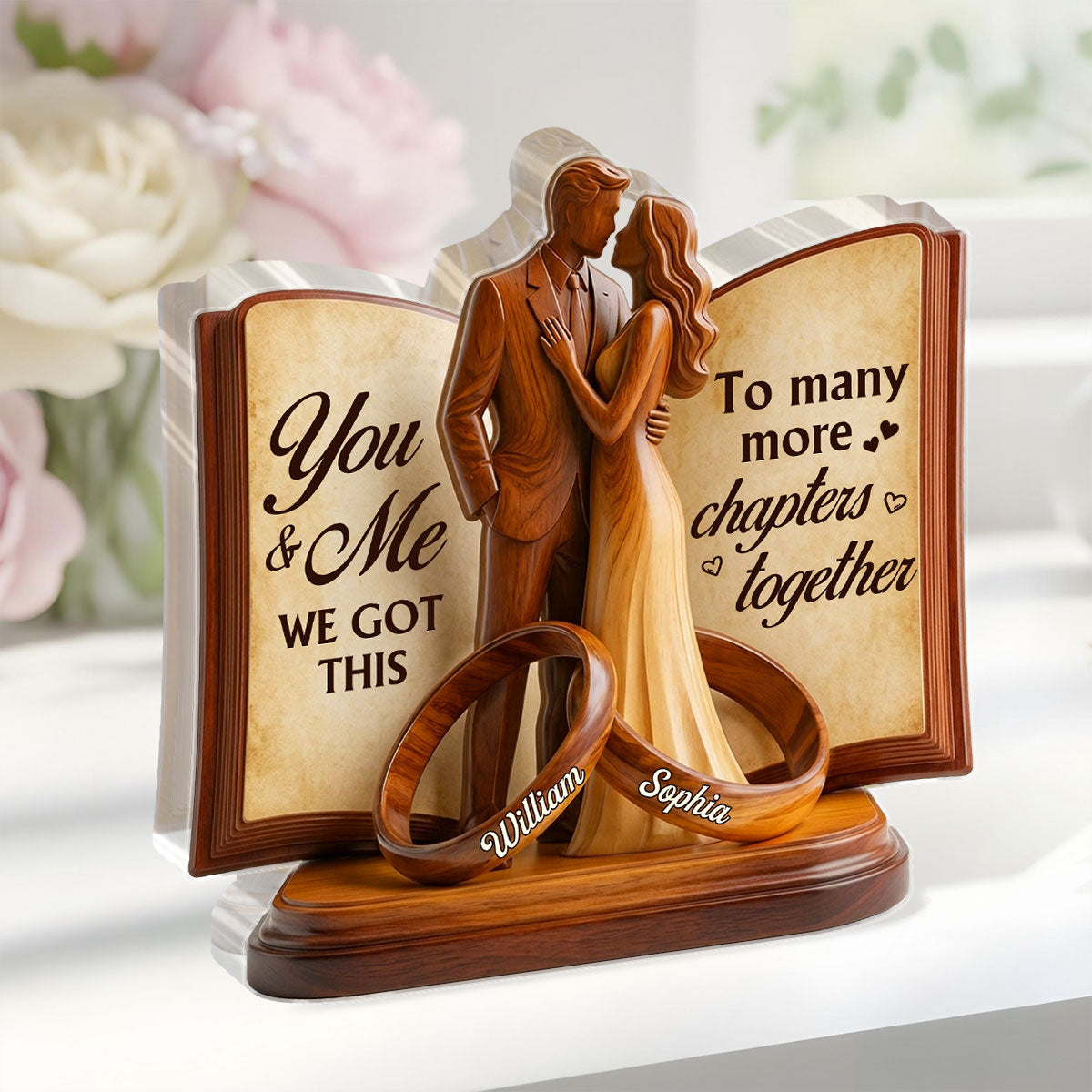 To Many More Chapters Together - Personalized Custom Shaped Acrylic Plaque