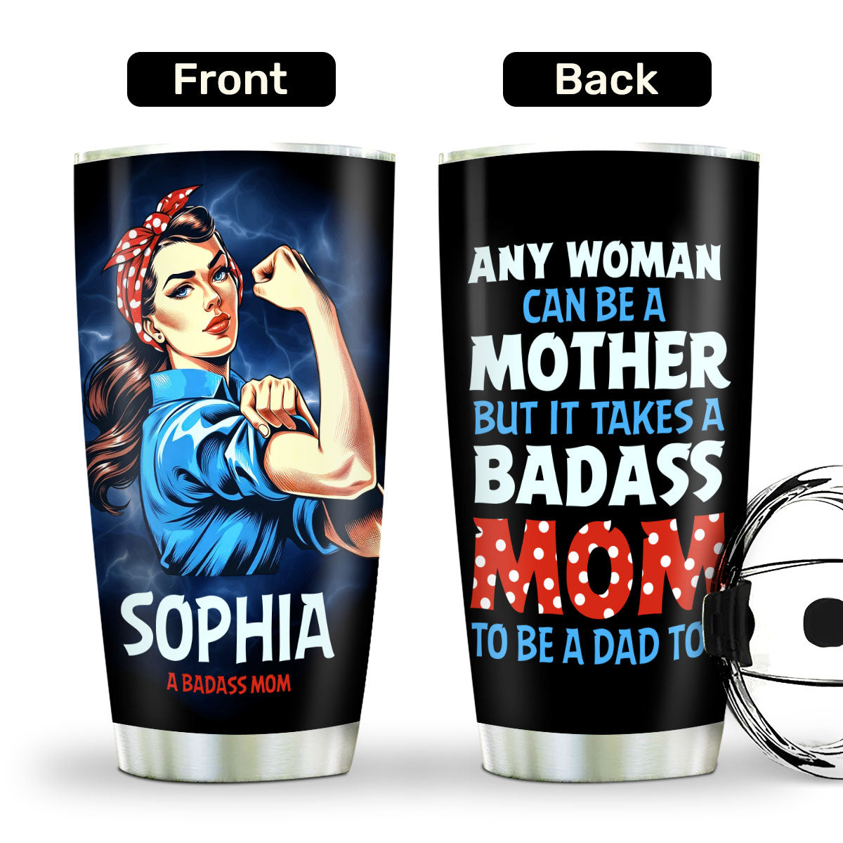 Any Woman Can Be A Mother - Personalized Stainless Steel Tumbler