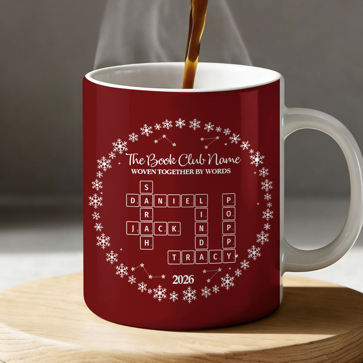 Custom Crossword Scrambles Gifts For Book Club Members - Personalized Mug - Personalized Ceramic Coffee Mug