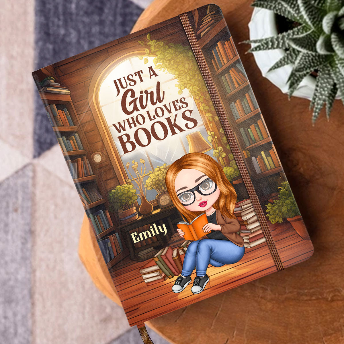 Just A Girl Who Loves Book - Personalized Leather Cover Notebook