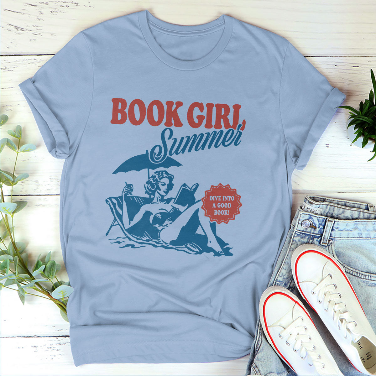 Book Girl Summer - Personalized 2D Unisex T-shirt