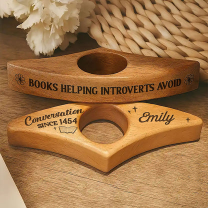Books Helping Introverts Avoid Conversation Since 1454 - Personalized Book Page Holder