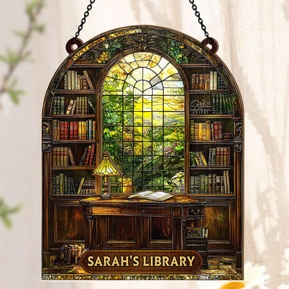 Your Library - Personalized Acrylic Suncatcher