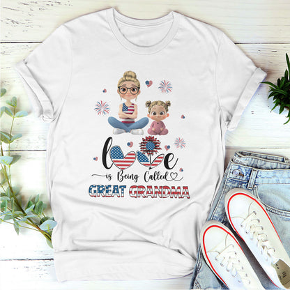 Love Is Being Called Grandma - Personalized Unisex T-shirt