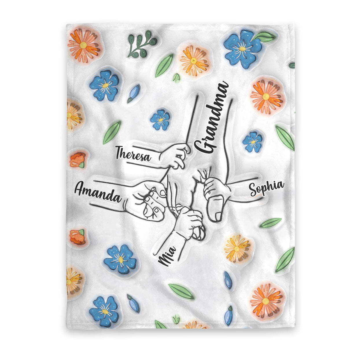 Hold My Hand - Personalized Fleece Blanket