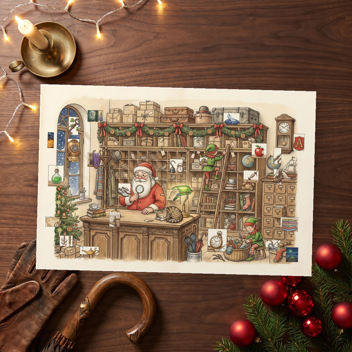 The Literary Lost & Found – Book Lover's Advent Calendar - Personalized Advent Calendar Card