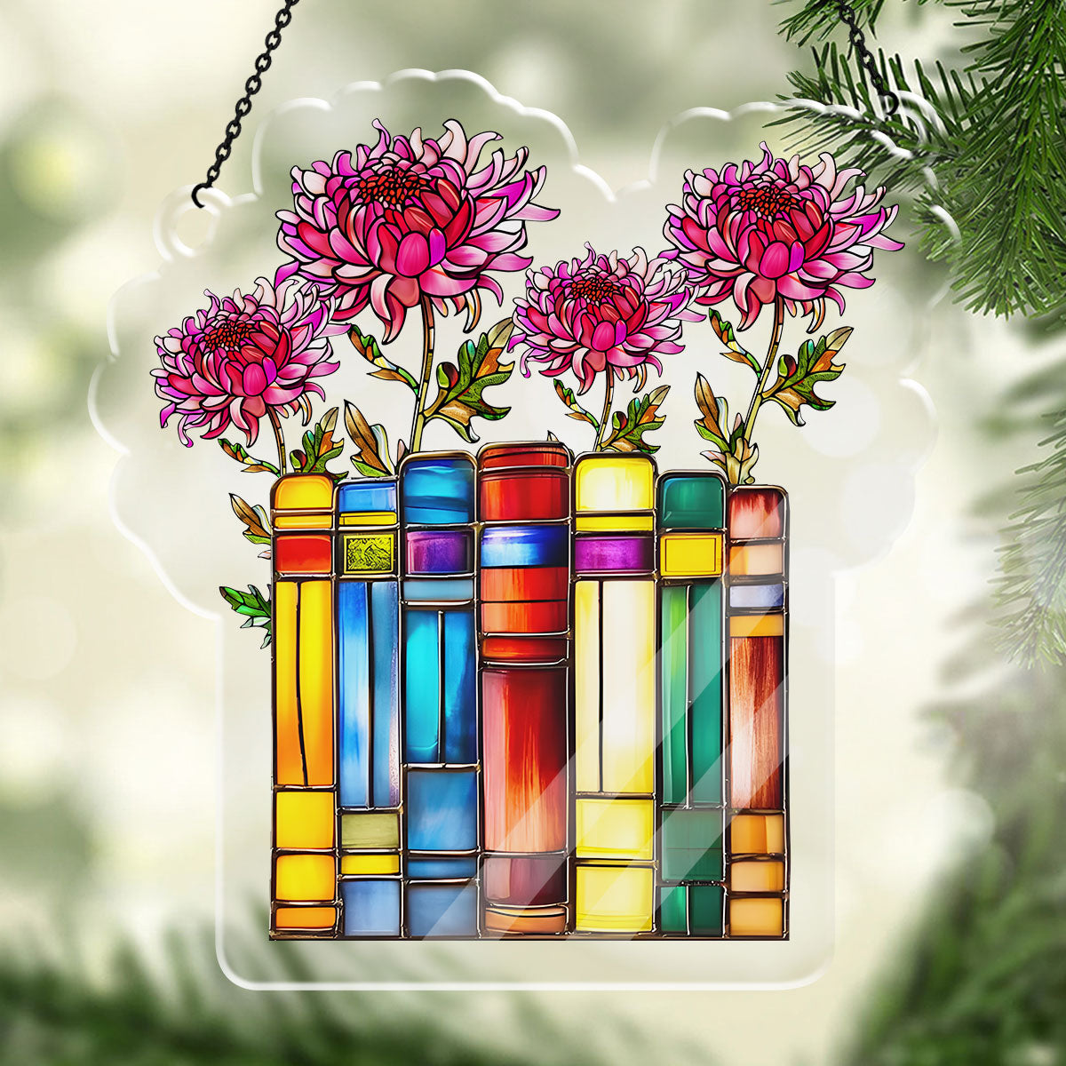 Custom Bookish Garden - Personalized Acrylic Suncatcher