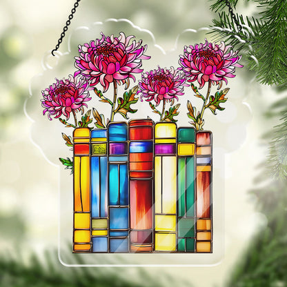 Custom Bookish Garden - Personalized Acrylic Suncatcher