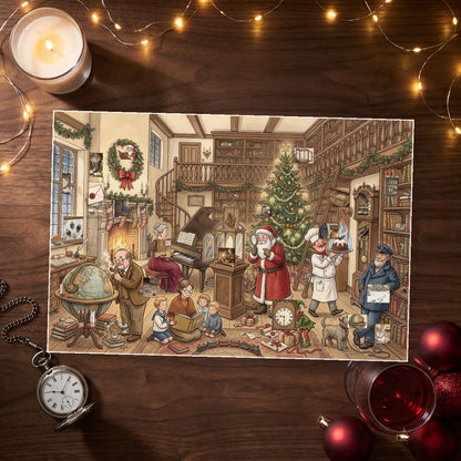 The Case of the Missing First Edition – Mystery Advent Calendar - Personalized Advent Calendar Card