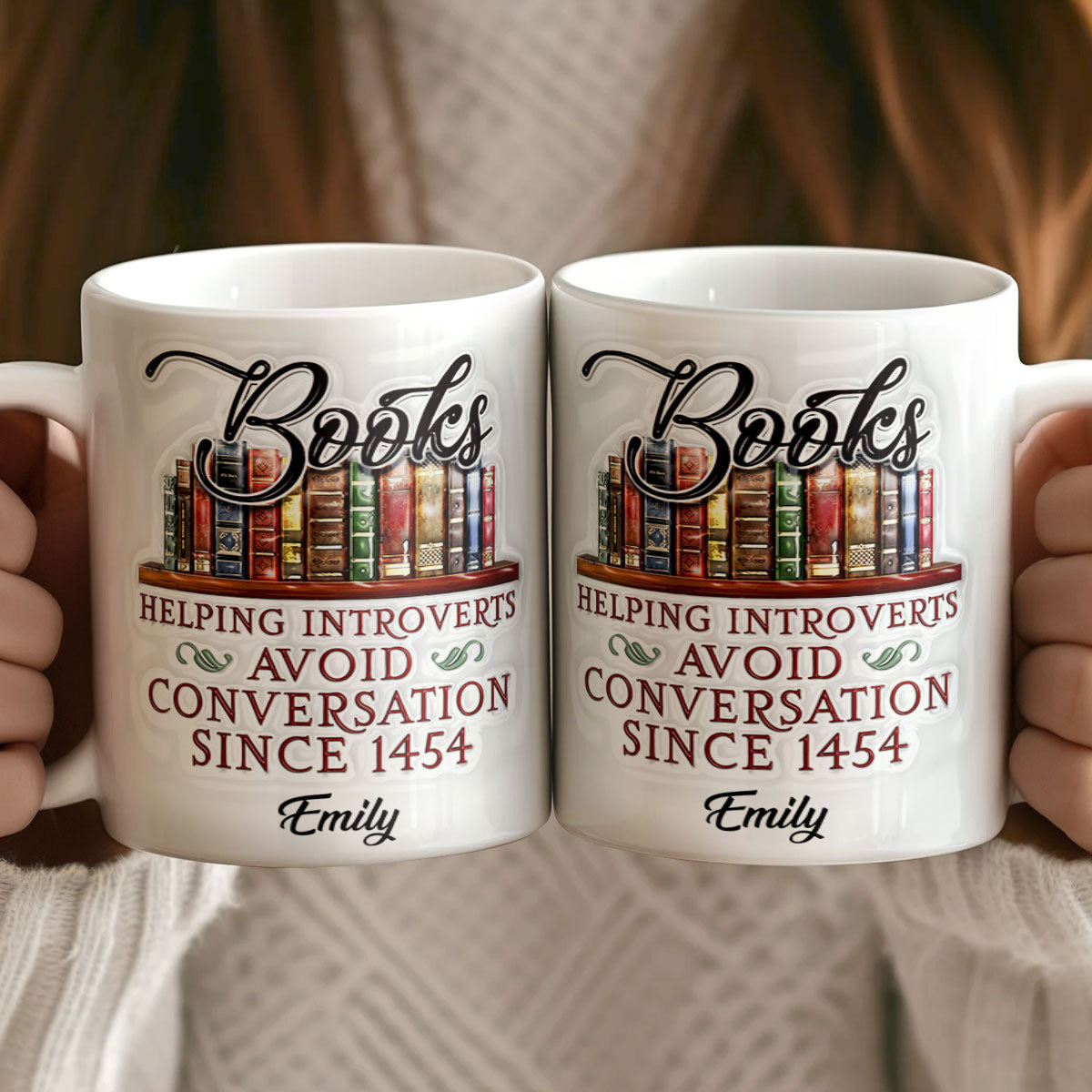 Helping Introverts Avoid Conversation - Personalized Ceramic Coffee Mug