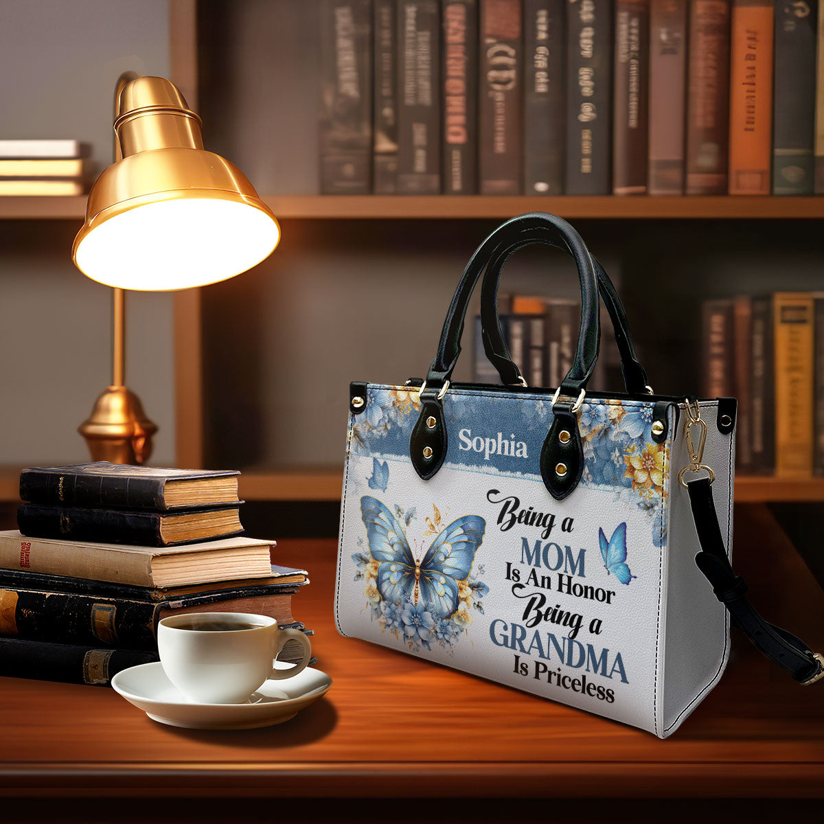 Being A Grandma Is An Honor - Personalized Leather Handbag