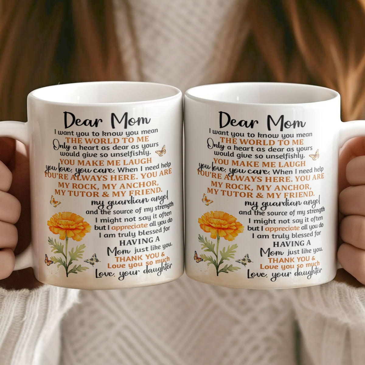 Dear Mom - Personalized Ceramic Coffee Mug