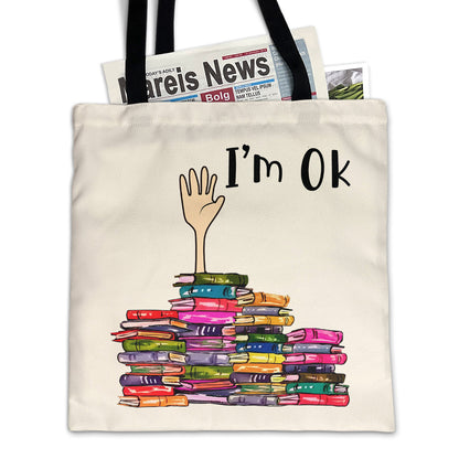 I'm OK It's Fine I'm Fine Everything's Fine Book Lovers Gift TBW21