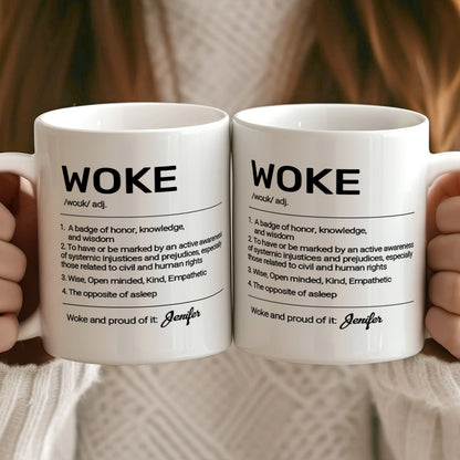 WOKE Definition - Personalized Ceramic Coffee Mug