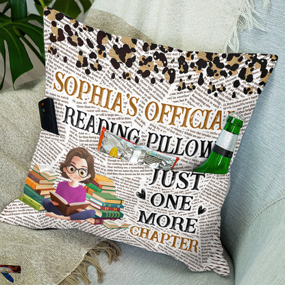 Just One More Chapter - Personalized Pocket Pillow