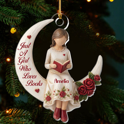 Just A Girl Who Loves Books - Personalized 1-Layer Acrylic Ornament