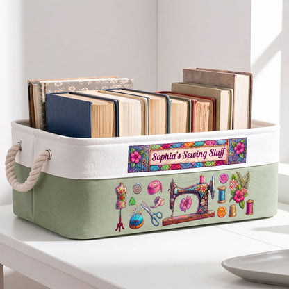 My Sewing Stuff - Personalized Storage Basket