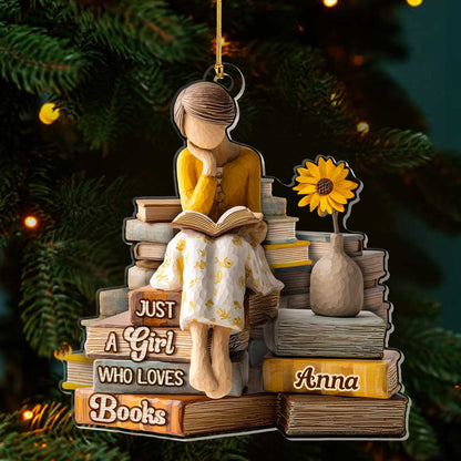 Just A Girl Who Loves Books - Personalized 1-Layer Acrylic Ornament
