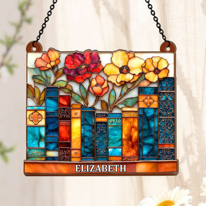 The Floral Library - Personalized Acrylic Suncatcher