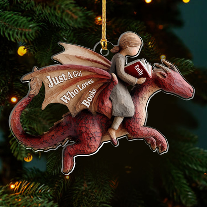Just A Girl Who Loves Books - Personalized 1-Layer Acrylic Ornament