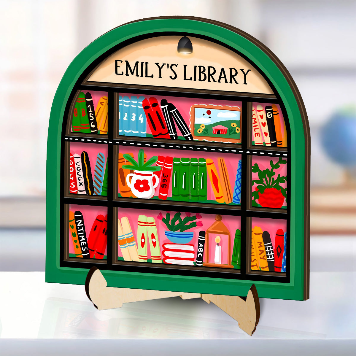 My Library - Personalized 2-Layered Wooden Plaque