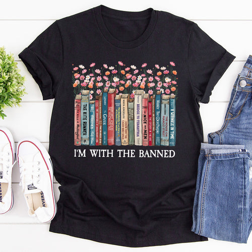 Birth Month Flower I'm With The Banned - Personalized 2D Unisex T-shirt