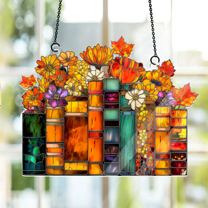The Fall Reading Garden -  Acrylic Suncatcher
