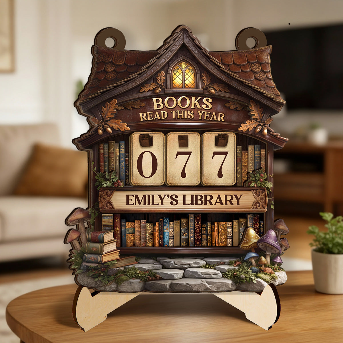 Shelves Full Of Magic Personalized Bookish Gifts For Book Lovers, Bookworms, Readers  - Personalized Tracker Sign