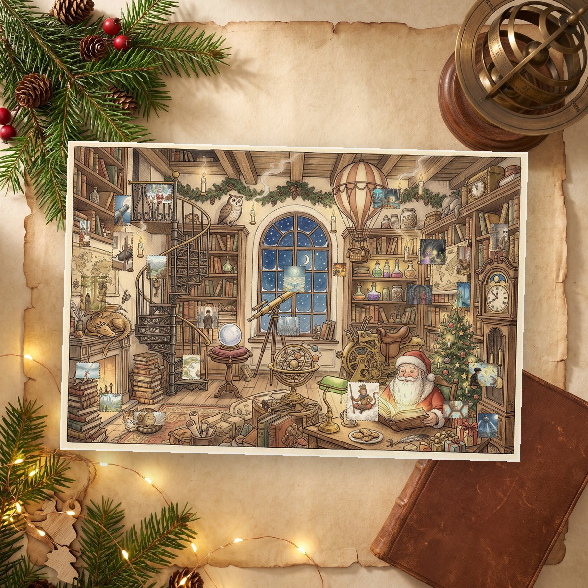 The Fantastic Library – Fantasy & Sci-Fi Classics Advent Calendar - Personalized Advent Calendar Card