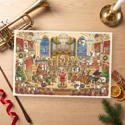 Santa's Christmas Symphony – Music Lover's Advent Calendar - Personalized Advent Calendar Card
