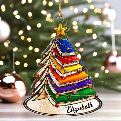 My Christmas Book Tree - Personalized 1-Layer Acrylic Ornament