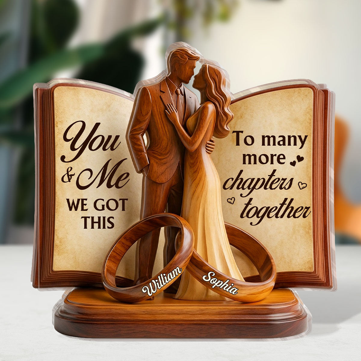 To Many More Chapters Together - Personalized Custom Shaped Acrylic Plaque