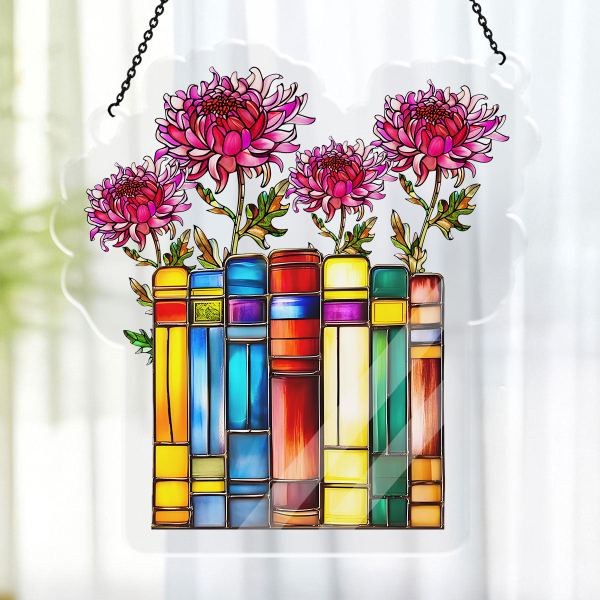 Custom Bookish Garden - Personalized Acrylic Suncatcher