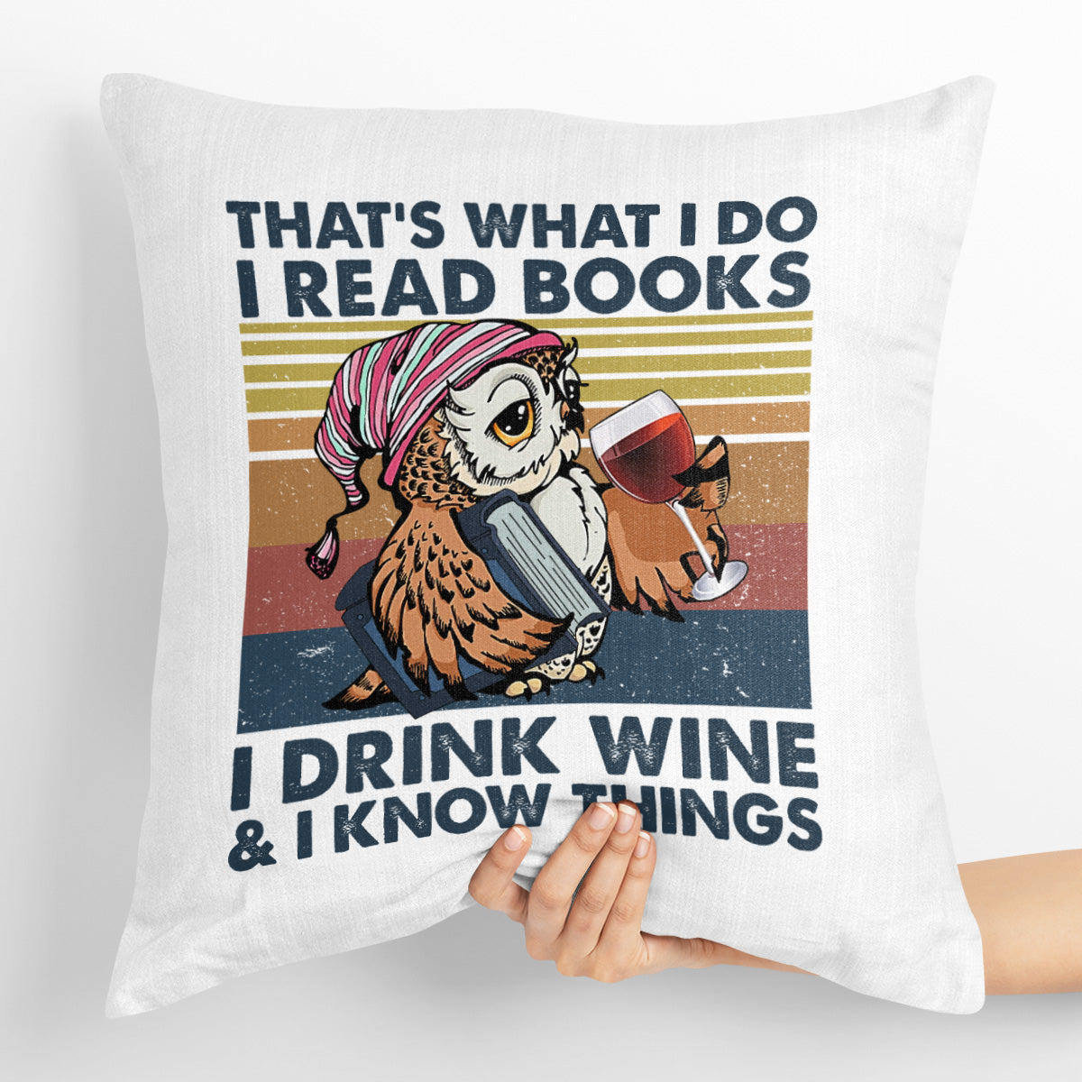 I Drink Wine And I Know Things Book Lovers Gift PILS11