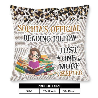 Just One More Chapter - Personalized Pocket Pillow