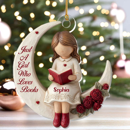 Just A Girl Who Loves Books - Personalized 1-Layer Acrylic Ornament